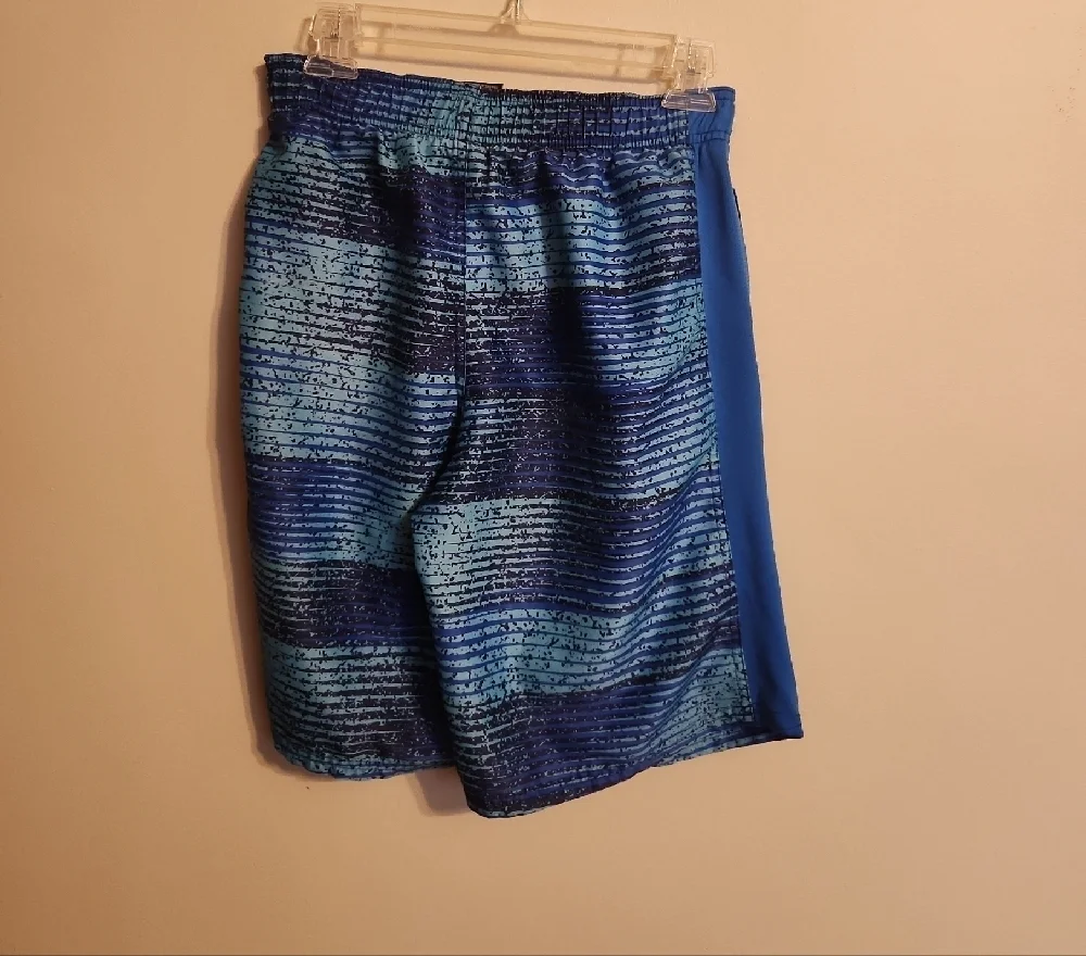 Nike Youth Striped Blue Swim Board Shorts